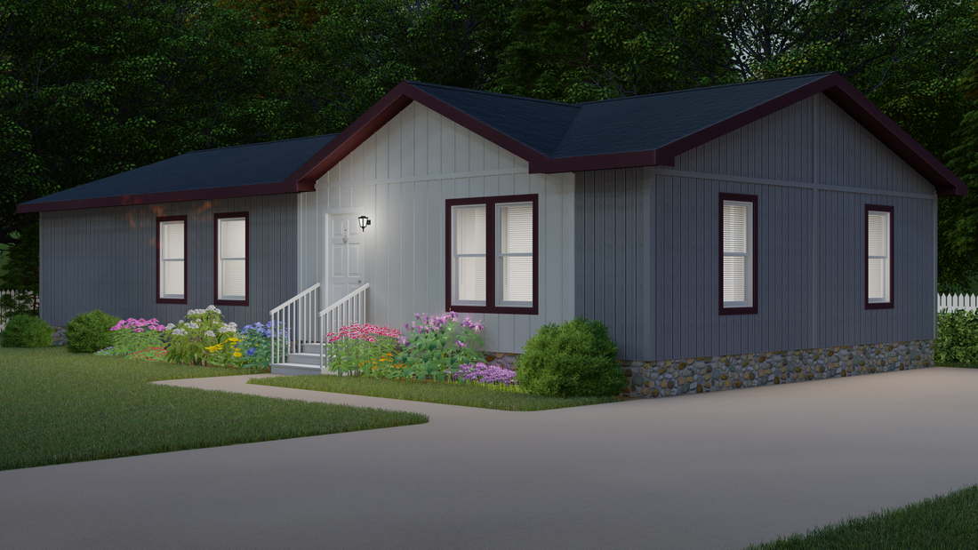 The 2021 COLUMBIA RIVER Exterior. This Manufactured Mobile Home features 3 bedrooms and 2 baths.