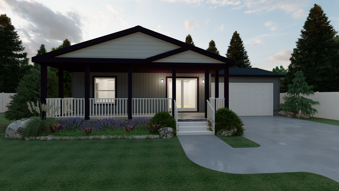 The 2017 COLUMBIA RIVER Exterior (MH Advantage). This Manufactured Mobile Home features 3 bedrooms and 2 baths.
