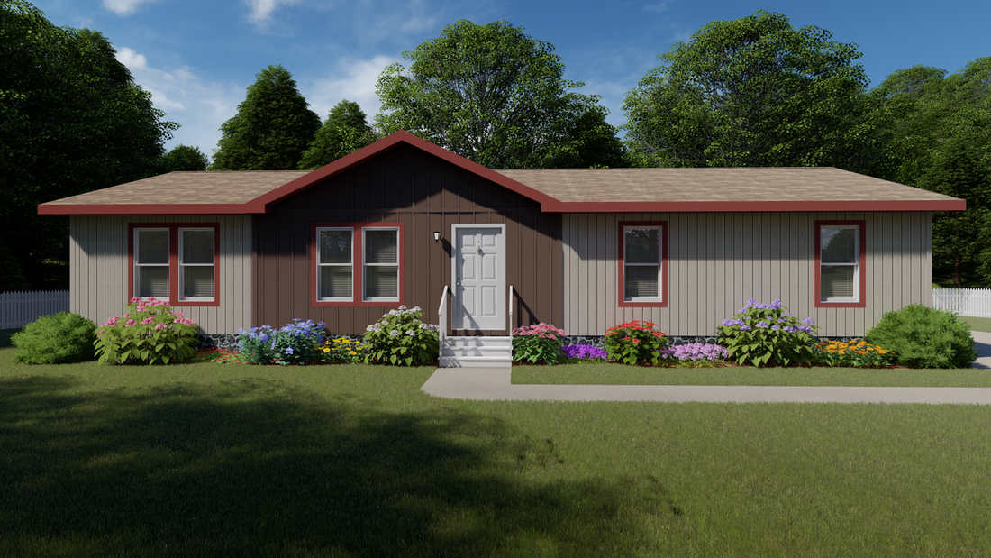 The 2022 COLUMBIA RIVER Exterior. This Manufactured Mobile Home features 3 bedrooms and 2 baths.