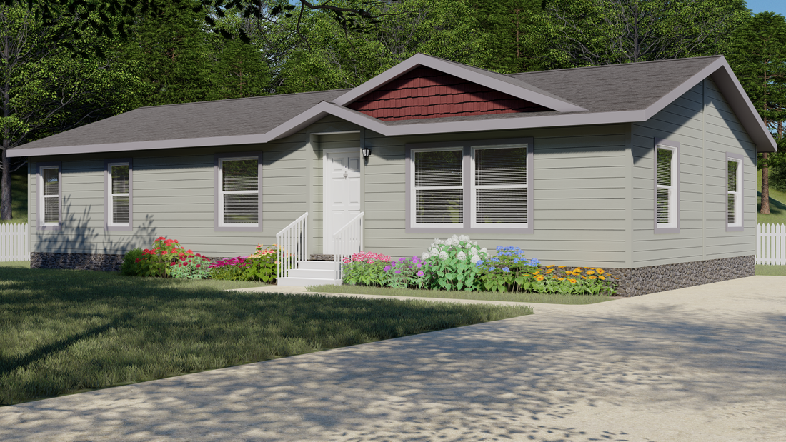 The 9590S BLACKMORE Exterior. This Manufactured Mobile Home features 3 bedrooms and 2 baths.