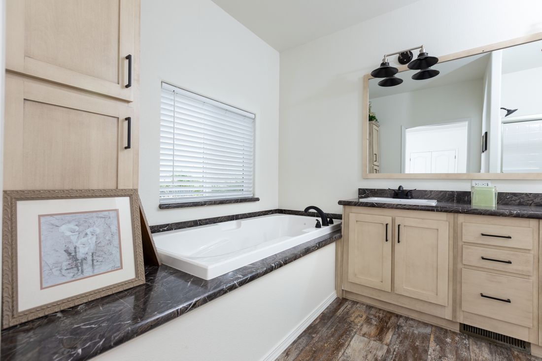 The 2848 MARLETTE SPECIAL Master Bathroom. This Manufactured Mobile Home features 3 bedrooms and 2 baths.