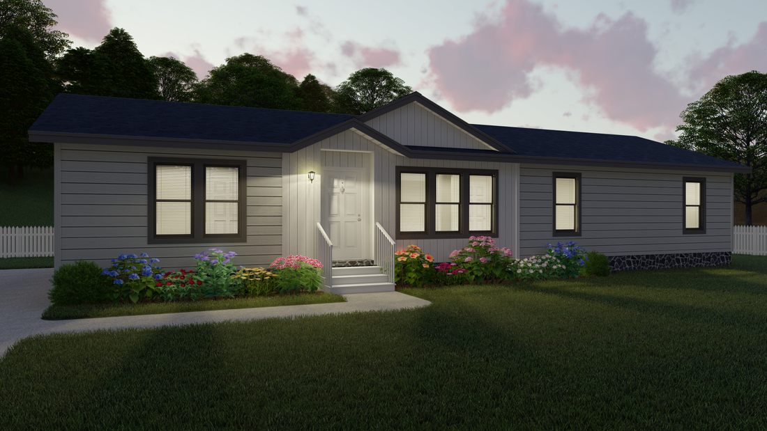 The 2860 MARLETTE SPECIAL Exterior. This Manufactured Mobile Home features 3 bedrooms and 2 baths.