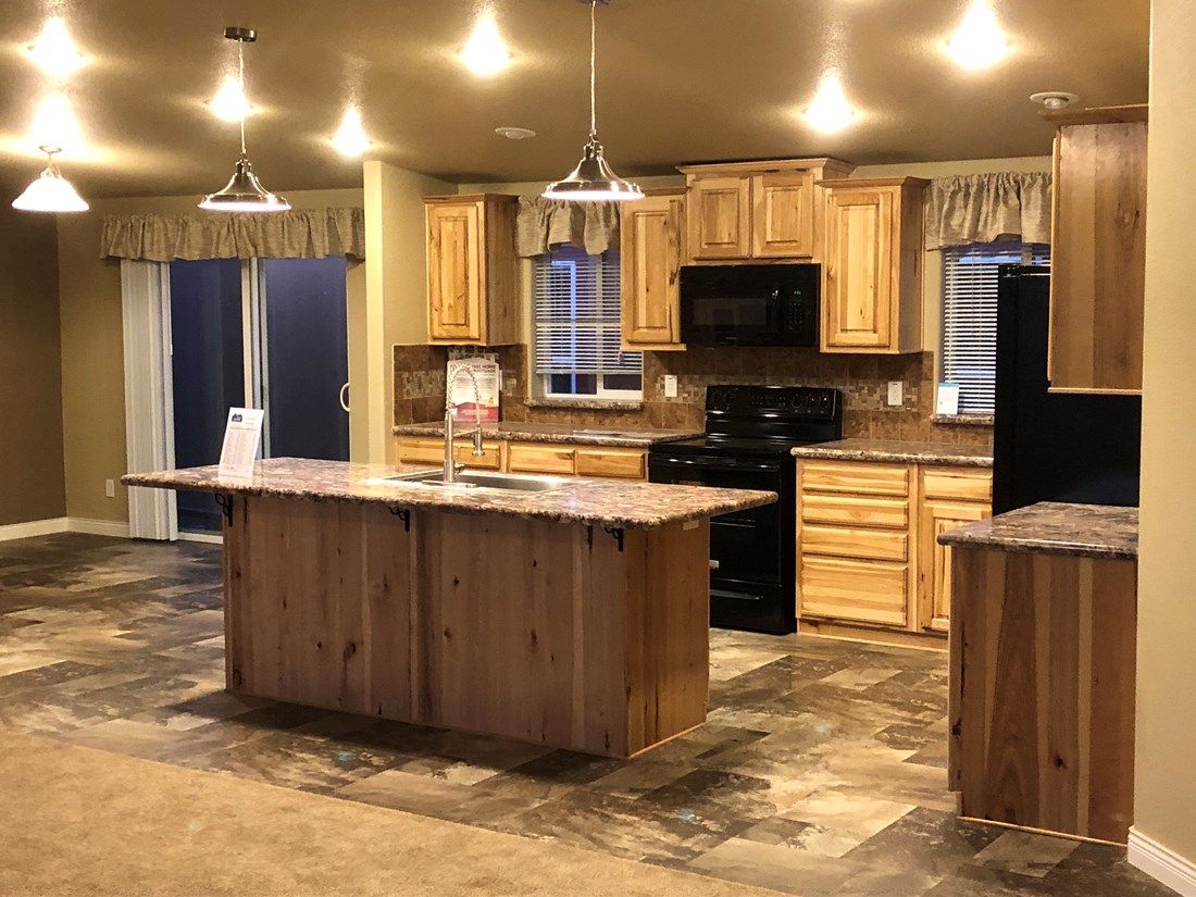 The 9588S SAINT HELENS Kitchen. This Manufactured Mobile Home features 3 bedrooms and 2 baths.