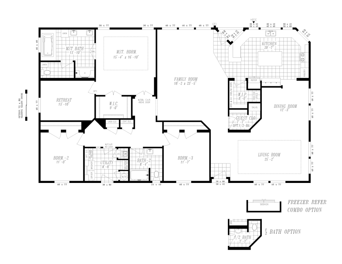 The 9585S MCKINLEY Floor Plan