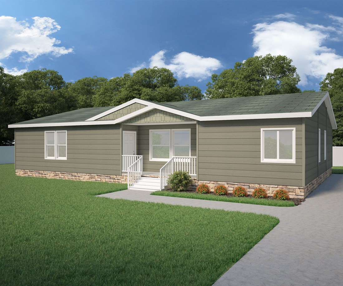 The 9588S THE SAINT HELENS Exterior. This Manufactured Mobile Home features 3 bedrooms and 2 baths.