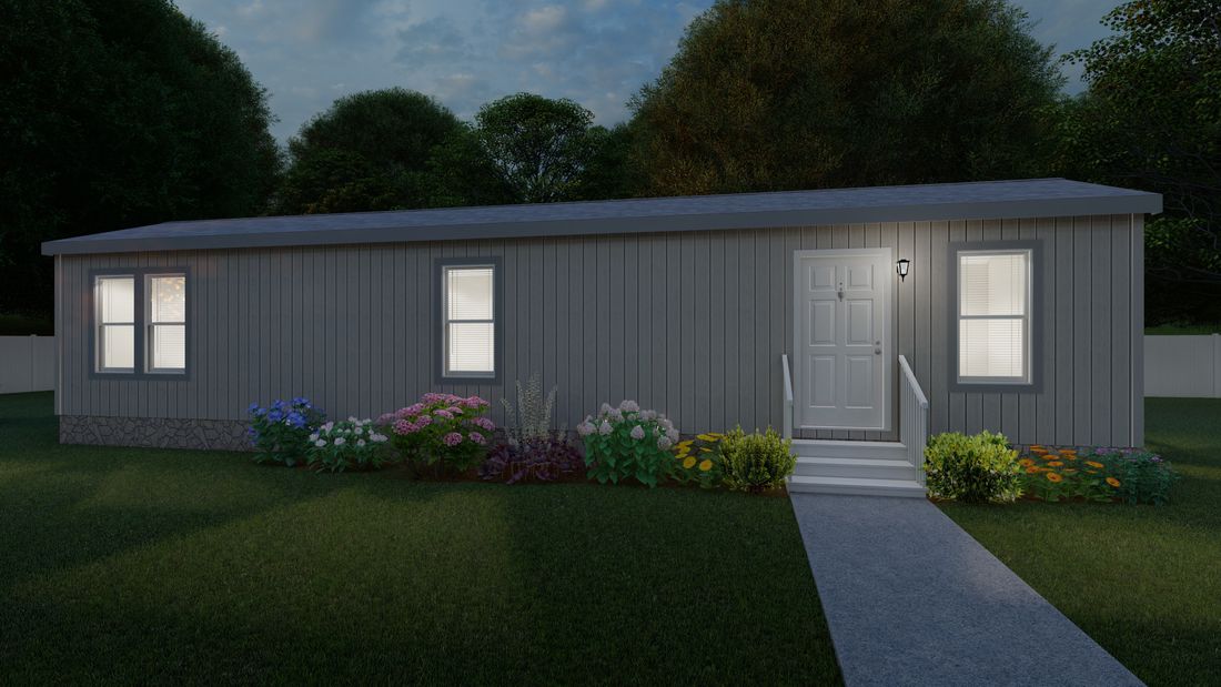 The 1448-A CANYON Exterior. This Manufactured Mobile Home features 2 bedrooms and 1 bath.