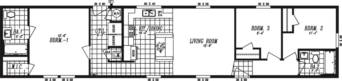 The 1570A CANYON Floor Plan