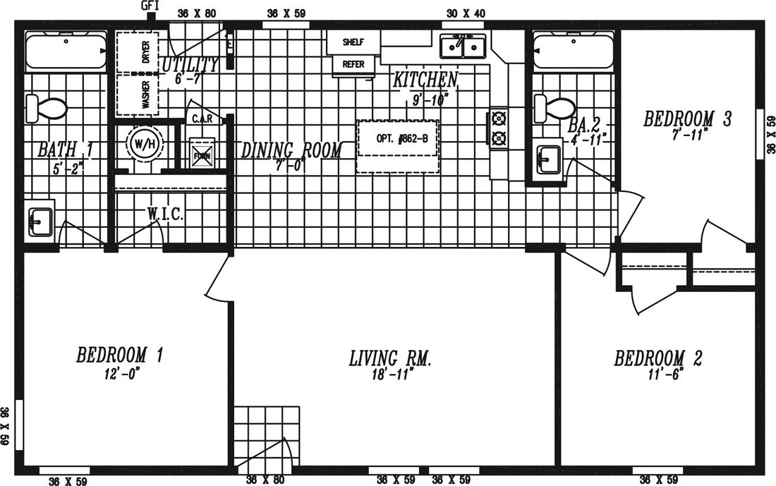 The 2844A CANYON Floor Plan