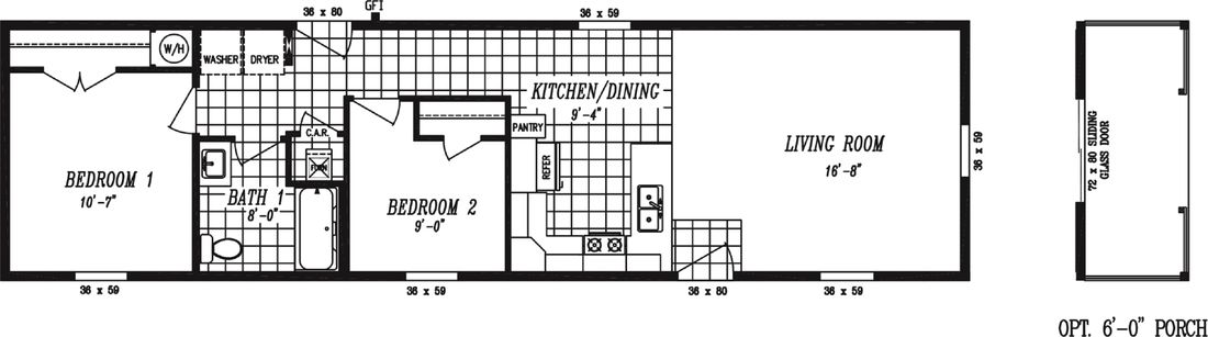The 1556A CANYON VIEW Floor Plan