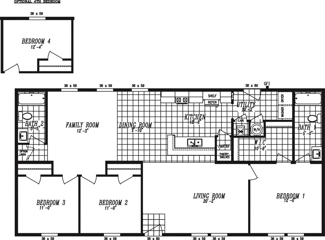 The 2856B CANYON Floor Plan