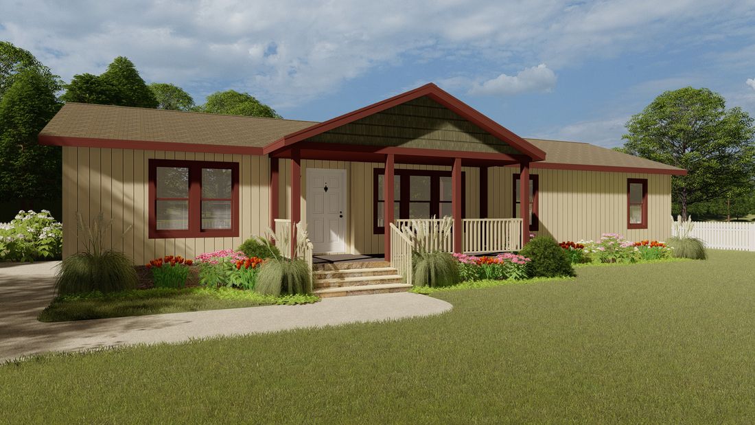 The 2860 B SUMMIT Exterior. This Manufactured Mobile Home features 3 bedrooms and 2 baths.