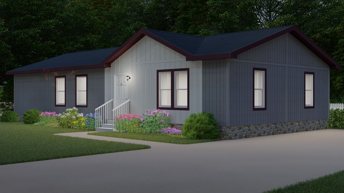 The 2856C CANYON Exterior. This Manufactured Mobile Home features 3 bedrooms and 2 baths.