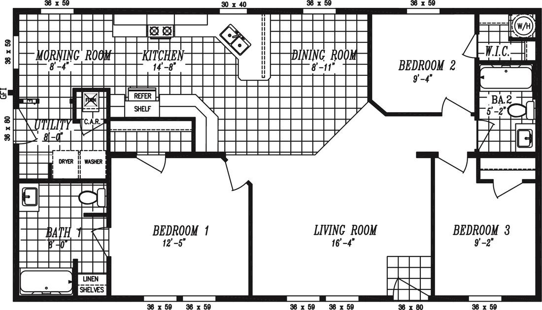 The 2848-D CANYON Floor Plan